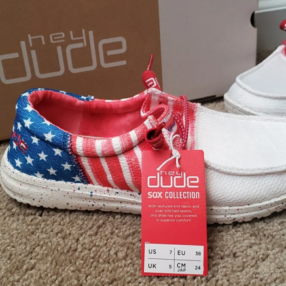 NWT Hey Dudes in Americana - Picture 2 of 3